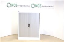Silverline1000W x 1325H x 500D Silverline tambour door cupboard in grey 
